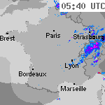 Image radar des précipitations France 07:10 UTC