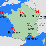 Prévisions ven, 18.07. France