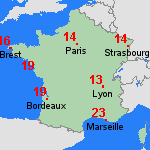 Prévisions mar, 23.09. France