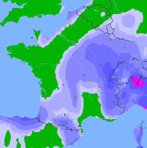 Précipitations (24 h) France